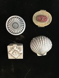 Sterling & pewter pill boxes