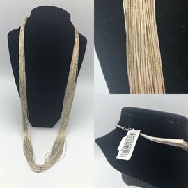 Item Numbers N68 (A,B,C). 3 different 30" liquid sterling necklaces with 50 strands. Our client paid $270 EACH. 
