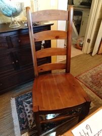 Farm house table with 6 chairs and two leaves
