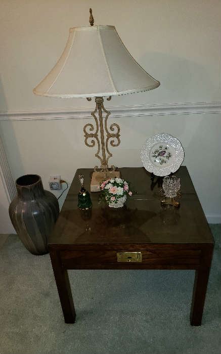 Henredon scene one Campaign Style End Table
