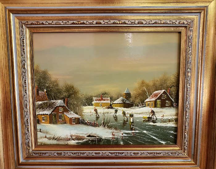 Winter Scene Oil Painting