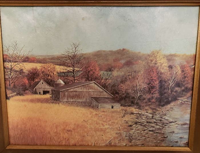 Farm House Oil Painting by Mortimer H. Slotnick