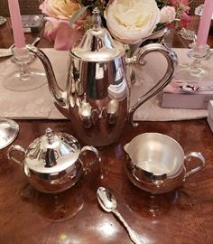 Onida Silver Plate 3 pc Tea Set