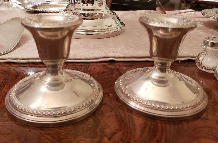 Rogers Sterling Candle Sticks 