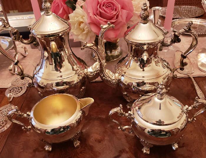 4pc Silver Plate Tea Service