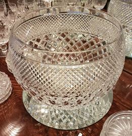  Crystal Punch Bowl (Lid Off)