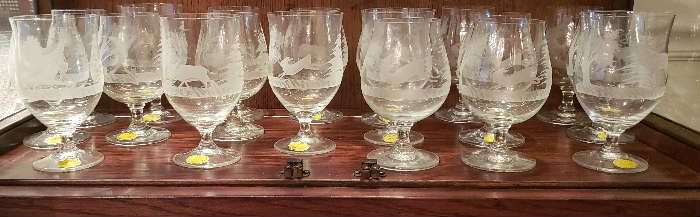 Echt kristall Crystal Etched Stemware