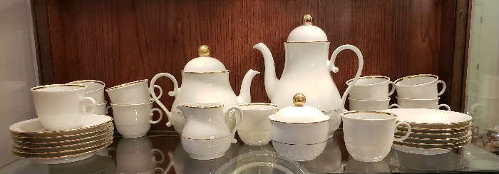 Schirnding Baveria White with Gold Trim Tea & Coffee Set