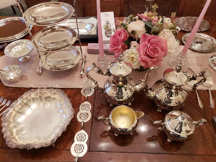 Silver Plate 4 pc Tea Set