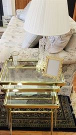 Glass & Brass Stacking Tables