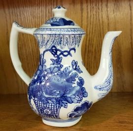 Nantucker Blue & White Tea Pot