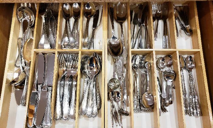 Flatware Set and Misc. Serving Spoons