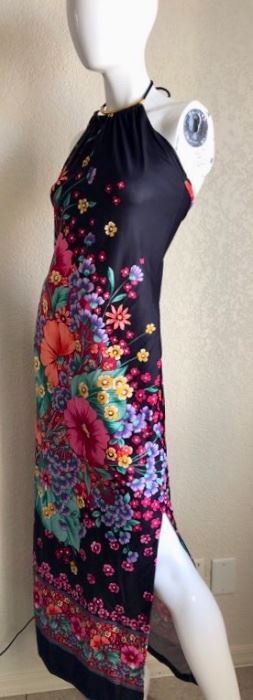 Floral Halter Dress Fredricks of Hollywood