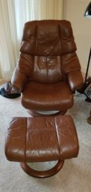 Leather Stressless Chair with ottoman