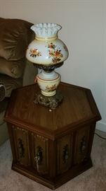 occasional table, lamp