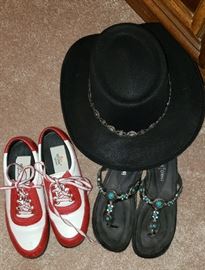 Ladies hat, shoes