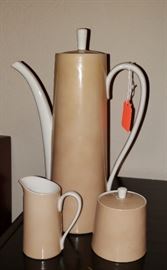 Vintage tea pot, sugar, creamer