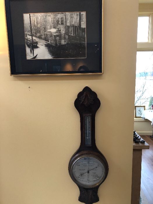 Barometer and signed print