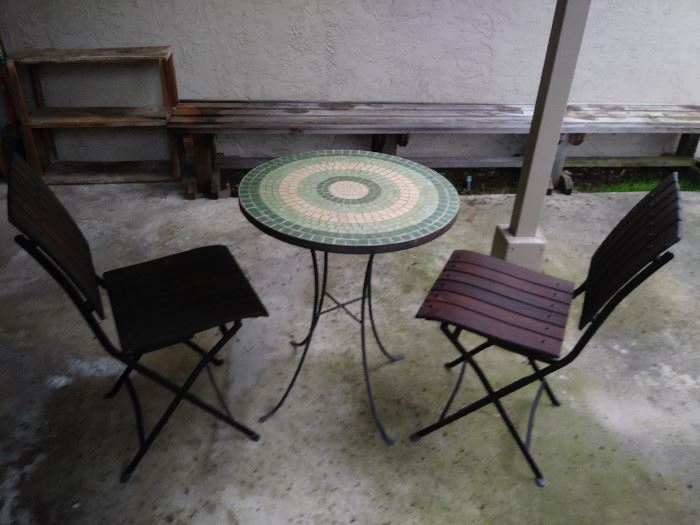 Patio table and 2 chairs