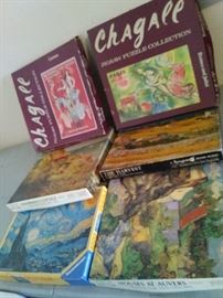 Vintage Jigzaw Puzzlle, Chagall, Vincent van Gogh,