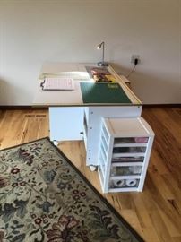 Collapsible Sewing Center and Supplies
