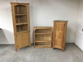 ThreePiece Wooden Storage Units