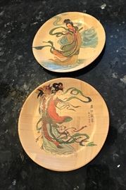 Asian bamboo plates