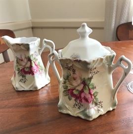 Creamer and Biscuit jar/sugar made in Germany