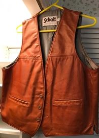 Schott leather vest (men's)