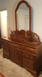 Oak Dresser and mirror