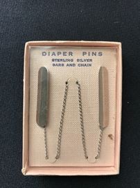 Sterling Silver diaper pins (NIB - New In Box)