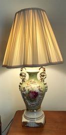 Hand painted ceramic lamp