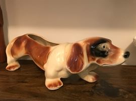 Vintage dog planter