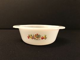 Vintage Fire King Rooster Chanticleer casserole