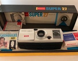 Vintage Kodak Brownie Super 27 camera in box
