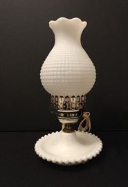 Vintage Hobnail Milk Glass Vanity lamp