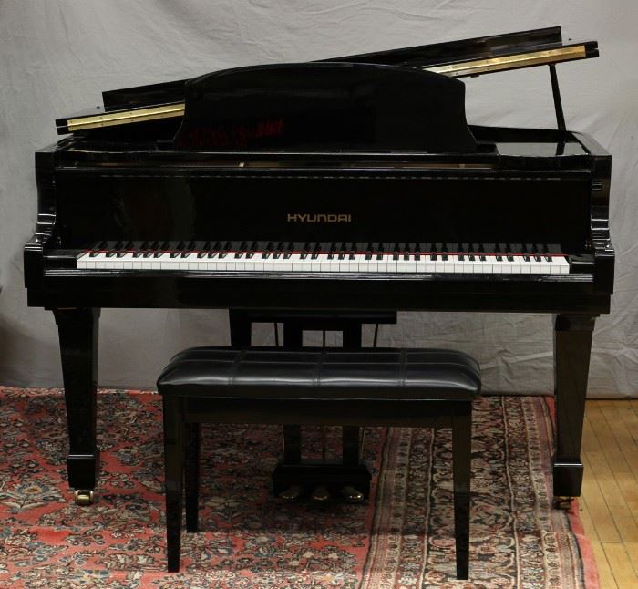 HYUNDAI BABY GRAND PIANO, H 40.5" W 58" L 60"  www.dumoart.com 