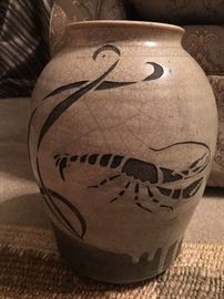 Handmade Crustacean Pottery Urn
