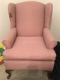 Wing Back Chair with Queen Anne Legs