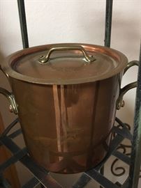 Copper & Brass Containee with Lid