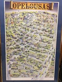 1987 Matted & Framed Print of
Opelousas, Louisiana
(Signed by R Perkins & Eric Vincent)