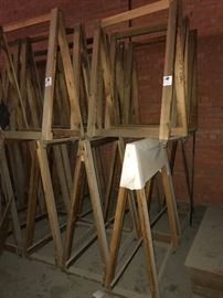 Lots of Wood Rolling Racks