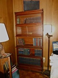 Barrister Bookcase, Antique Book Sampling