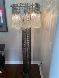 HANDMADE CRYSTAL LAMP BY A FAMOUS CHINESE ARTIST X2