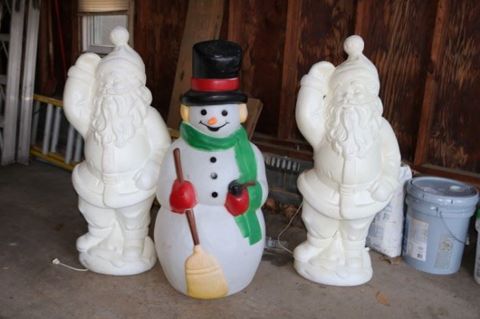 Blow Molds Santa & Snowman 