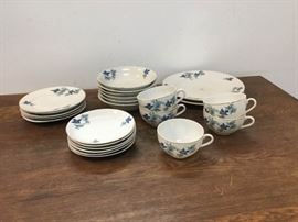 Bluebird on White Background Vintage China