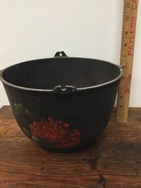 Hand Painted Cast Iron Pot