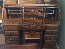 Oak Roll Top Desk