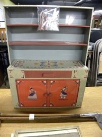 Vintage Metal Toy Kitchen Cabinet