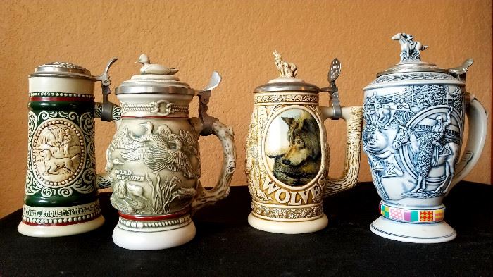 Avon collection beer steins. $5 each.